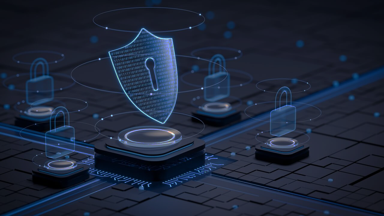 Abstract cybersecurity background